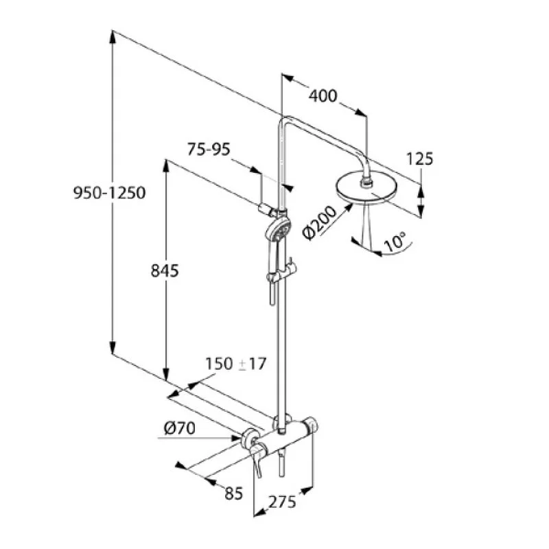 Приобрести kludi душевая система logo dual shower system, хром 6808505-00