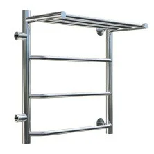 Тругор Водяной полотенцесушитель Браво П4 500х600 мм L ,ПМ1 с полкой и боковым подводом, хром 00-00016164