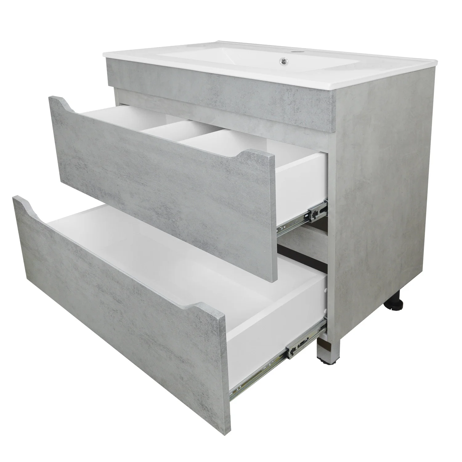 Приобрести loranto тумба напольная с раковиной florena 70 71х81 см, светлый бетон (cs00086991)