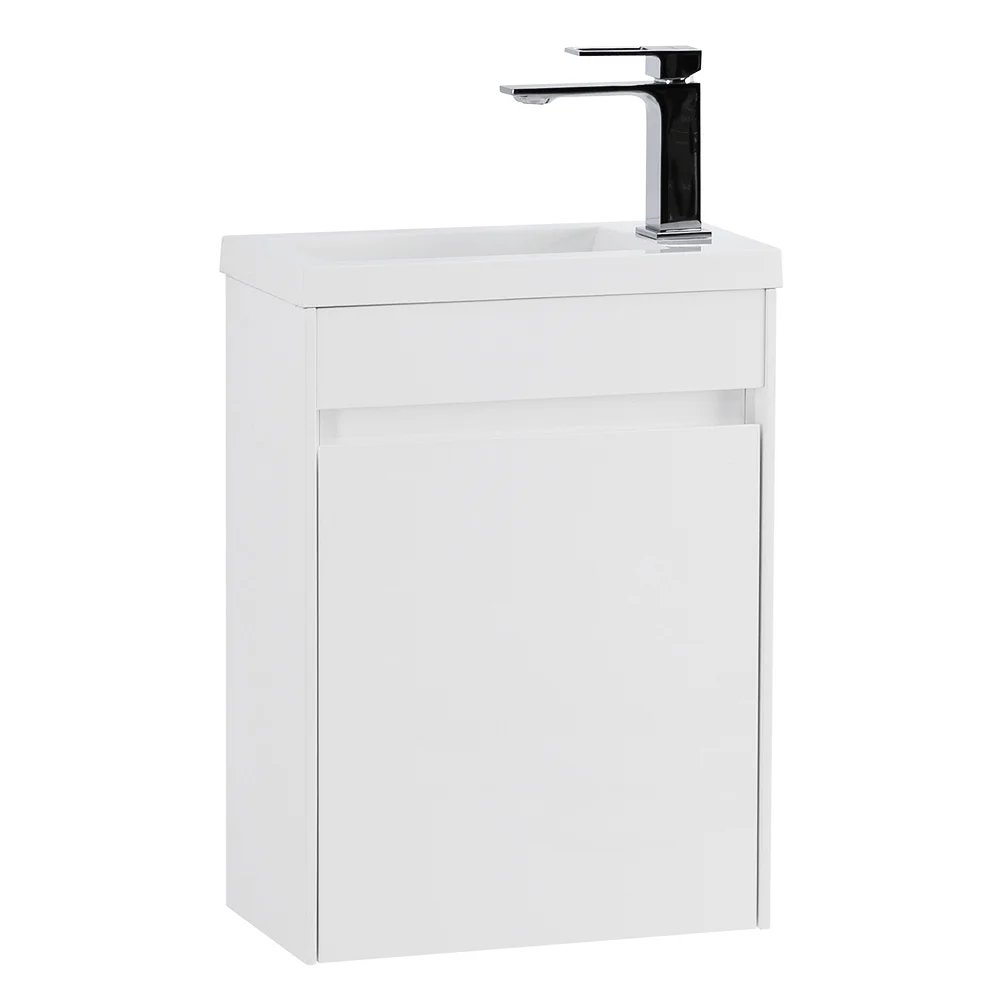 Приобрести belbagno тумба с раковиной pietra mini 40 см, подвесная с дверью 40-l bianco lucido, белая раковина