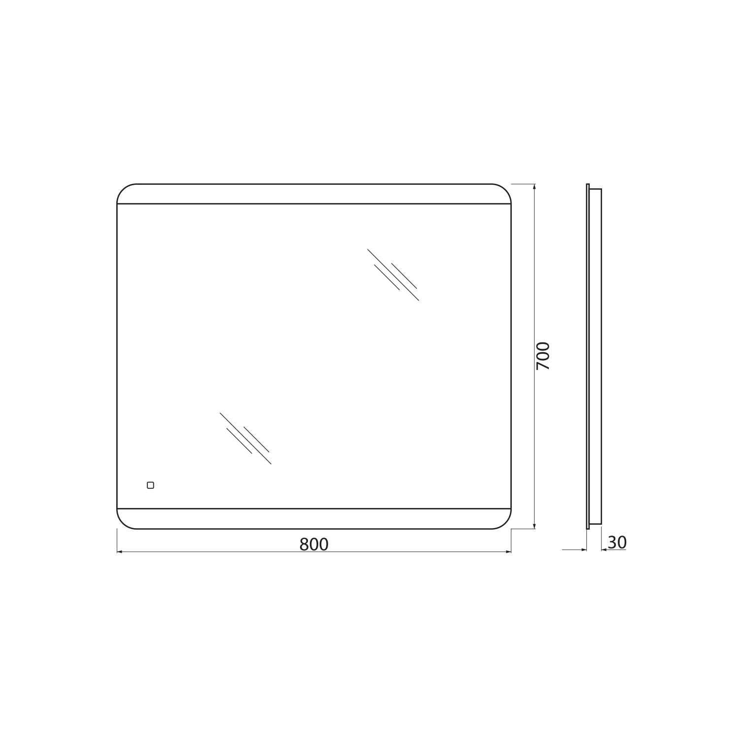 Приобрести belbagno зеркало 80х95 см spc-cez-800-700-led-tch