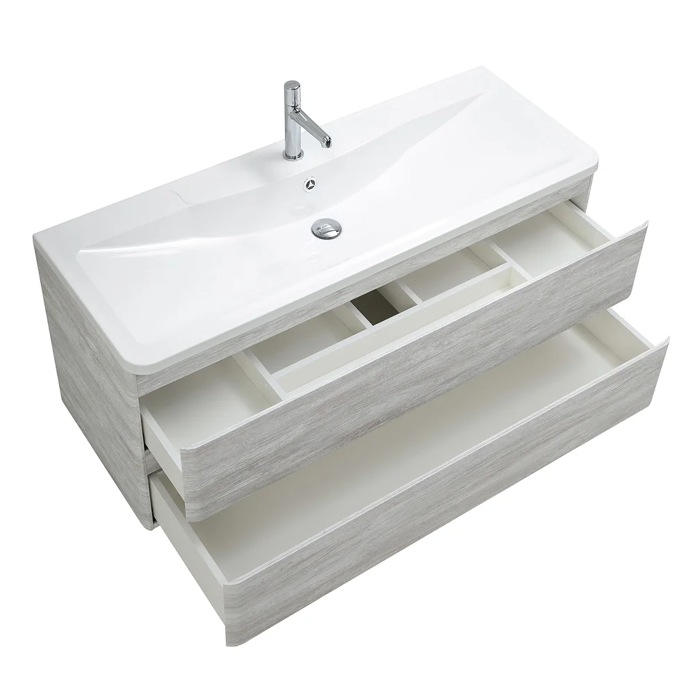 Приобрести belbagno тумба с раковиной albano 120 см, подвесная rovere vintage bianco, белая раковина