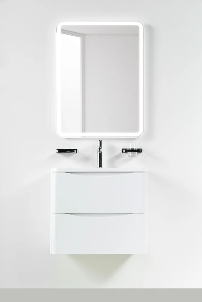 Приобрести belbagno тумба с раковиной acqua 60 см, подвесная bianco lucido, белая раковина