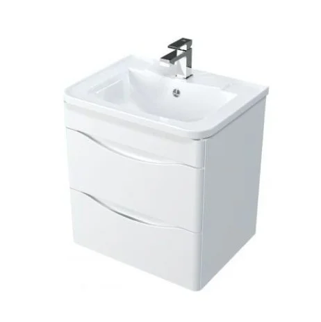 Приобрести mirsant тумба подвесная bravo 60 см с раковиной adel 60, ут000087294