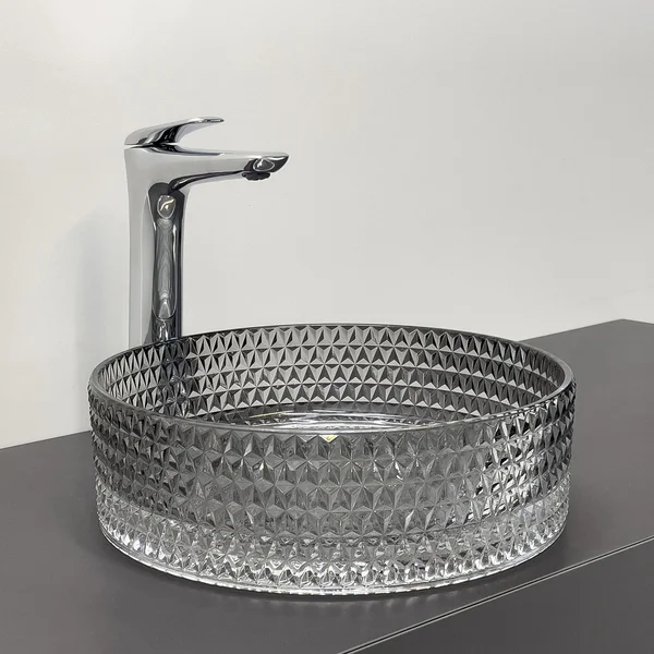 Приобрести comforty раковина накладная cf21010 36х36 см, стеклянная градиентный серый