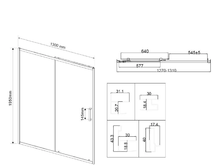 Приобрести vincea душевая дверь city 130 см, прозрачное, хром vds-5ct130cl