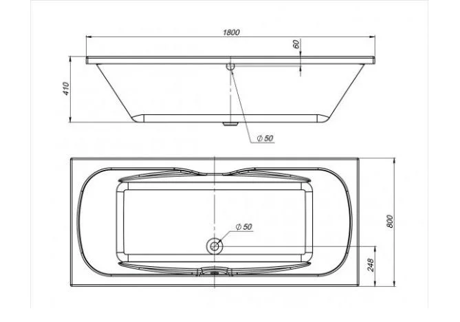 Приобрести акриловая ванна mirsant сочи premium 180x80 см
