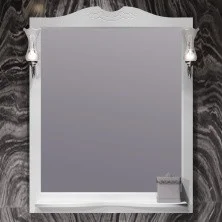 Opadiris Зеркало Брунелла 80х103 см, с подсветкой, белое матовое