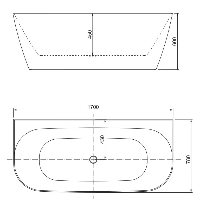 Приобрести отдельностоящая акриловая ванна allen brau priority 170x78 2.31003.21