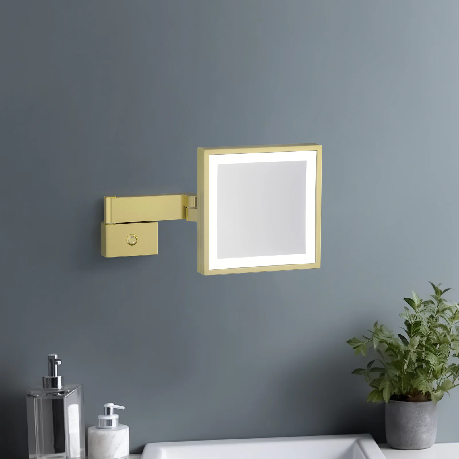 Приобрести зеркало с подсветкой timo selene 17074/17 золото матовое