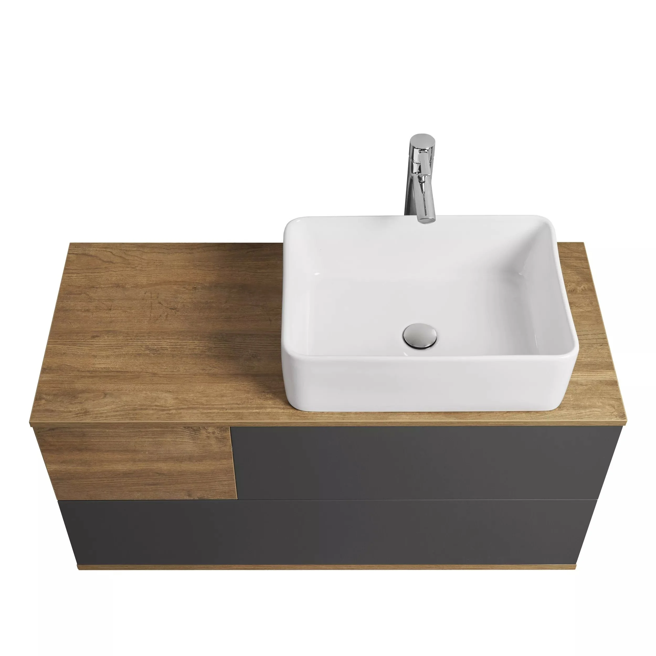 Приобрести тумба с раковиной акватон терра 105, дуб кантри/антрацит