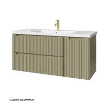 Caprigo Тумба с раковиной TERMIN-Smalty STRIPE 120 см, правая, зеленая, эмаль