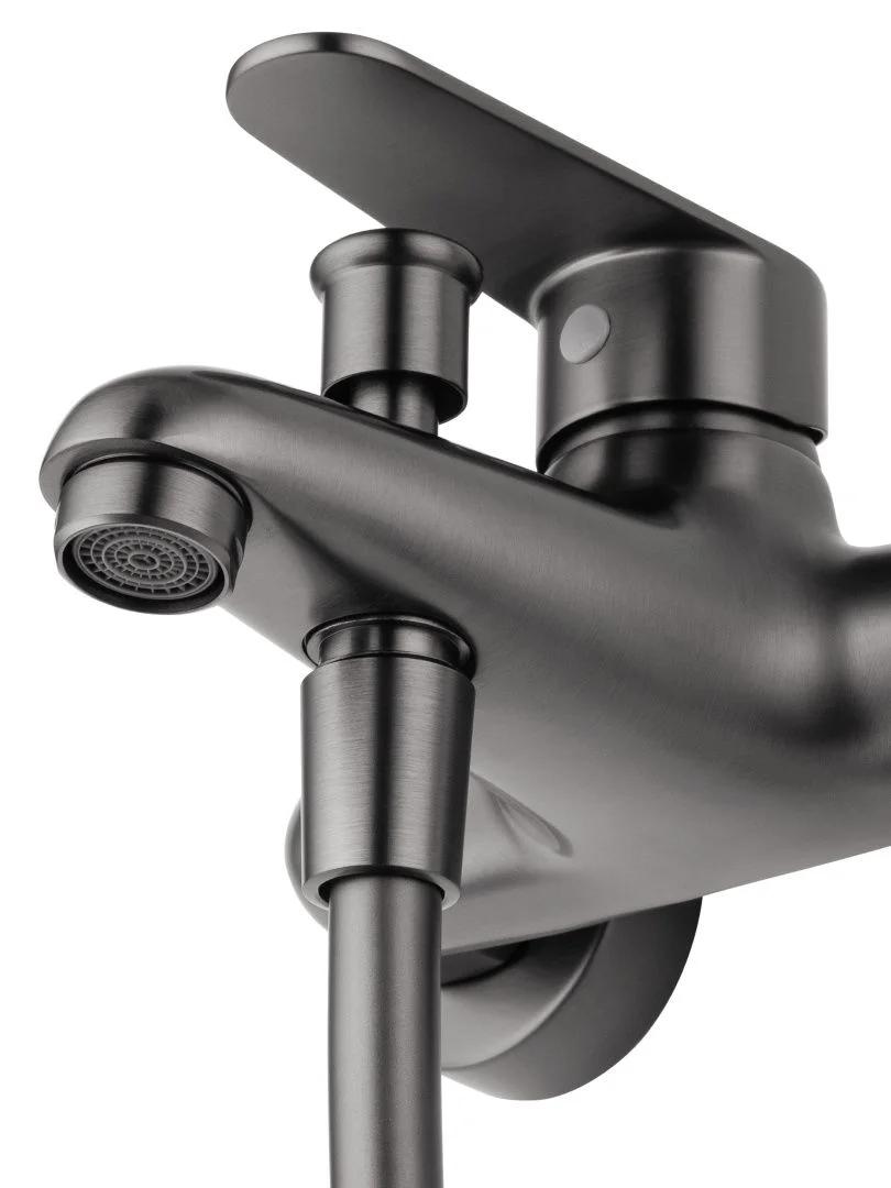 Приобрести смеситель для ванны с душевым гарнитуром wonzon & woghand alfa, темный графит (ww-ae3201-bgg)