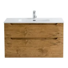 BelBagno Тумба с раковиной ETNA-H60 90 см, подвесная Rovere Nature, белая раковина