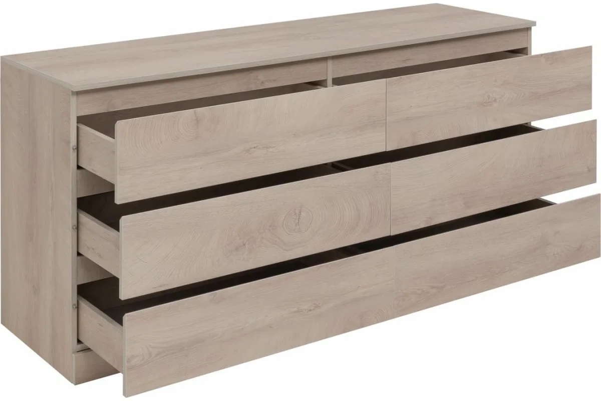 Приобрести aquanet комод сканди 160x48 см, дуб эдгрейн (6 ящиков)