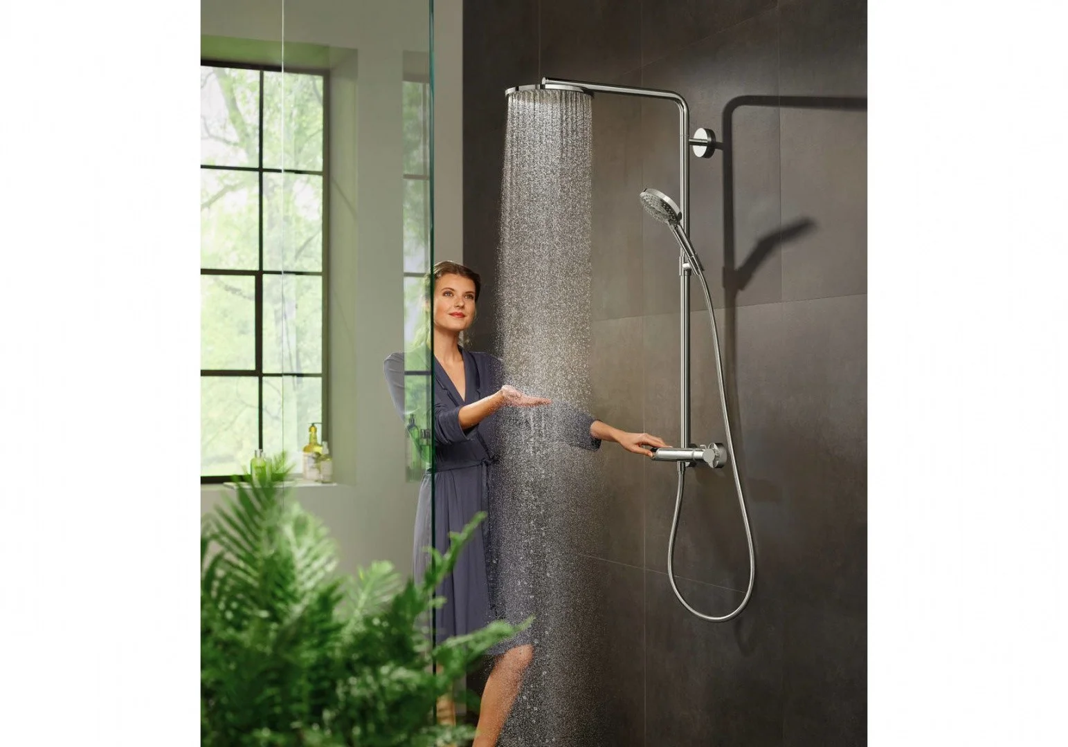 Приобрести 27633000 raindance select s showerpipe 240 1 jet with powderrain