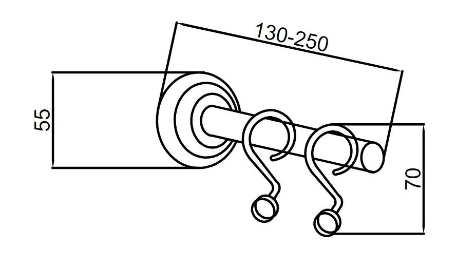 Приобрести boheme карниз для ванны medici 130-250 см, прямой, бронза 10628