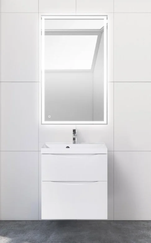 Приобрести тумба подвесная с раковиной belbagno marino-600-2c-so-bl-p 60 см, bianco lucido