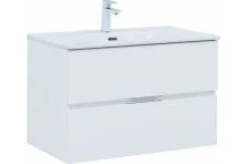 Aquanet Тумба с раковиной Алвита New 80 см, 2 ящика, белая матовая
