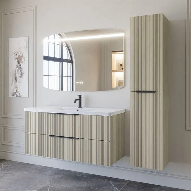 Приобрести caprigo тумба с раковиной rain 120 см, бежевая, эмаль