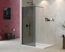 Cezares Душевая перегородка LIBERTA 90 см, серый\черный LIBERTA-L-1-90-120-GR-NERO