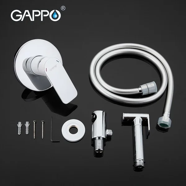 Приобрести gappo смеситель с гигиеническим душем g7248, белый/хром 88967