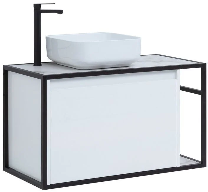 Приобрести aquanet тумба со столешницей nova lite loft 90 см, l белая