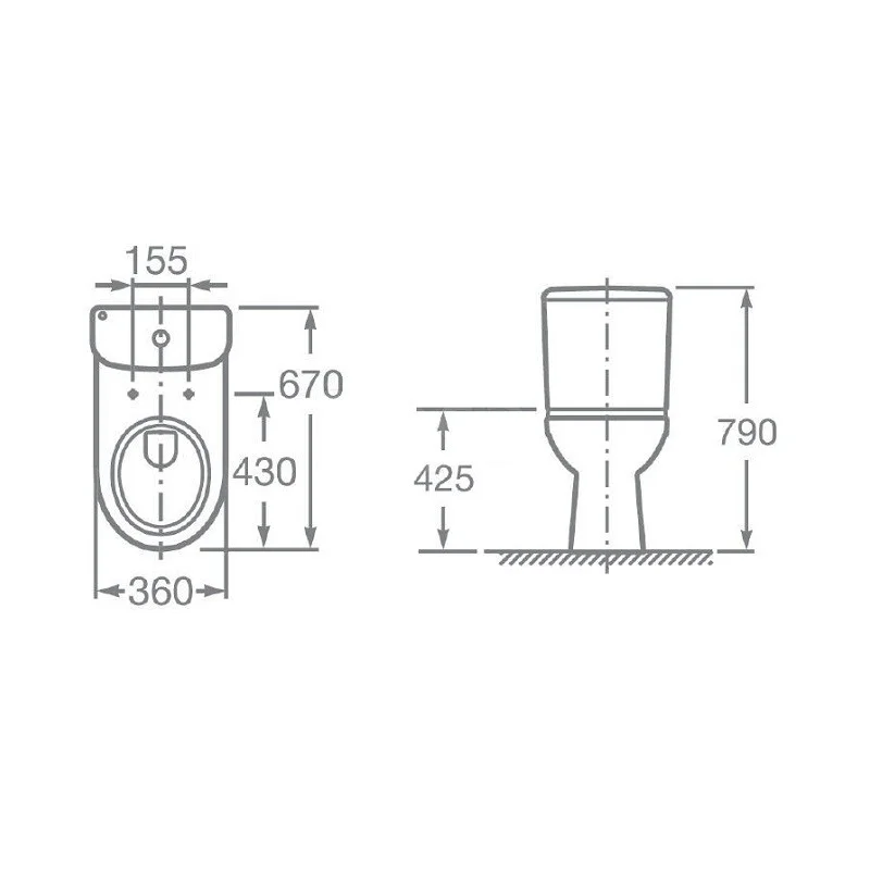 Приобрести унитаз-компакт roca access, горизонтальный выпуск, c сиденьем микролифт