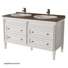 Caprigo Тумба с раковиной ALBION 140 см, белая, эмаль