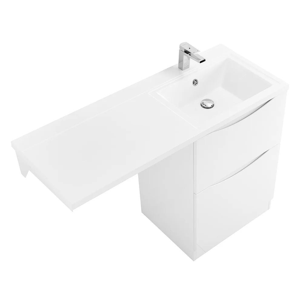 Приобрести belbagno тумба с раковиной напольная lavanderia 120 см, напольная 58/120-r bianco lucido, белая раковина