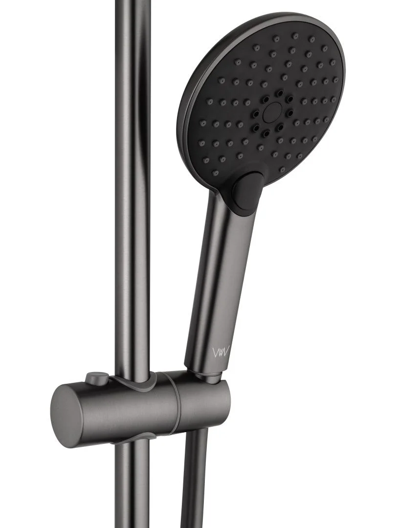 Приобрести смеситель для ванны с душевым гарнитуром wonzon & woghand alfa, темный графит (ww-ae3201-bgg)