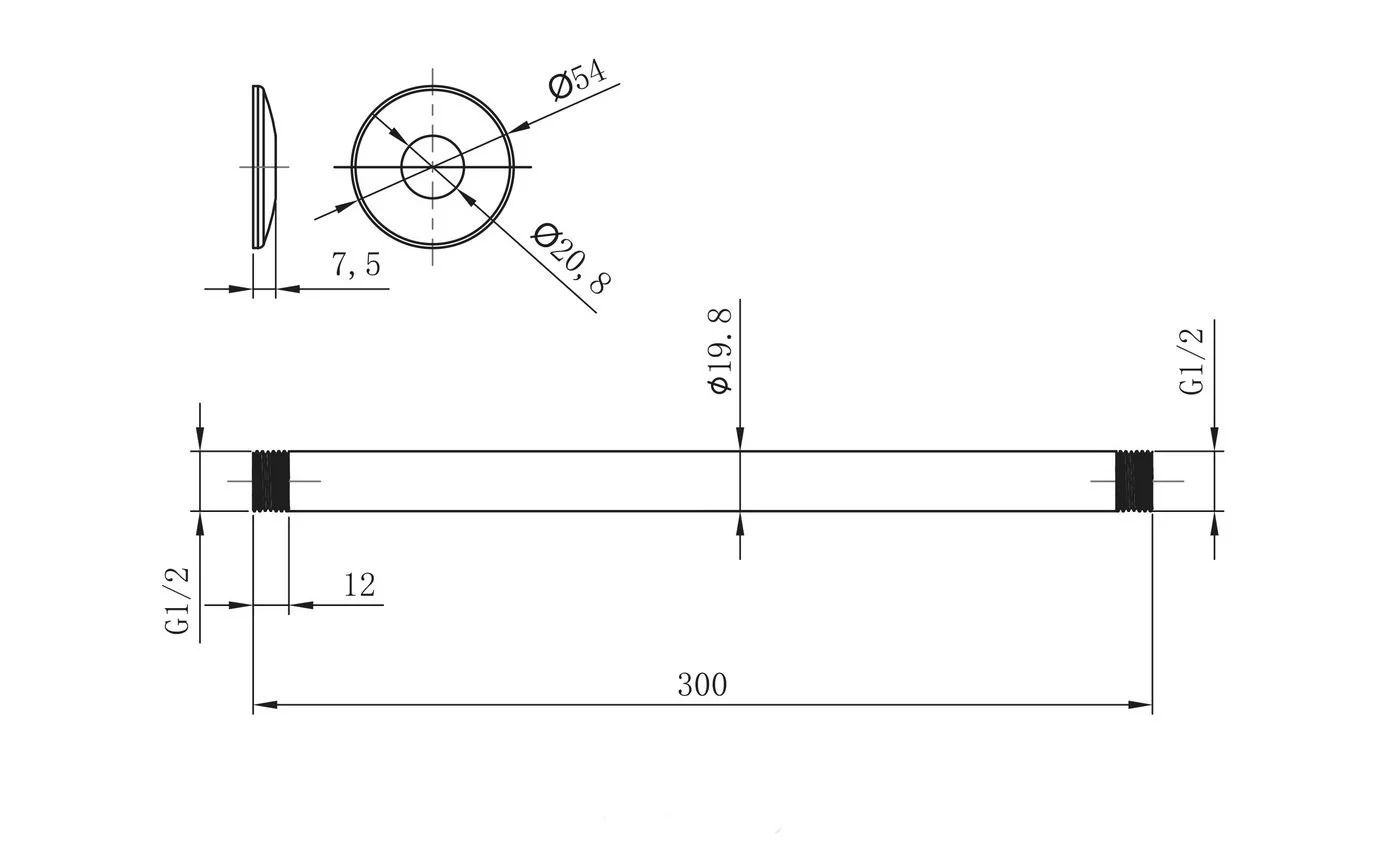 Приобрести lemark кронштейн верхнего душа, хром lm8032c