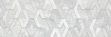 Плитка настенная Alma Ceramica Alva 200x600, рельефная, серый узор