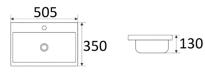 Приобрести раковина ceramalux 50 см 9595-50