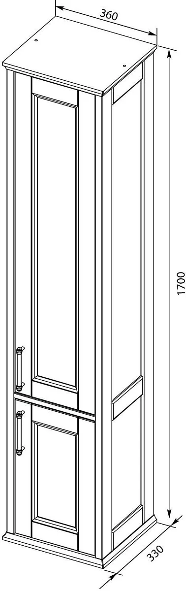 Приобрести aquanet пенал бостон 36 см, l белый матовый (ручки золото)