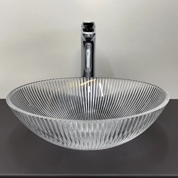 Приобрести comforty раковина накладная cf29001 40х40 см, стеклянная, прозрачное стекло