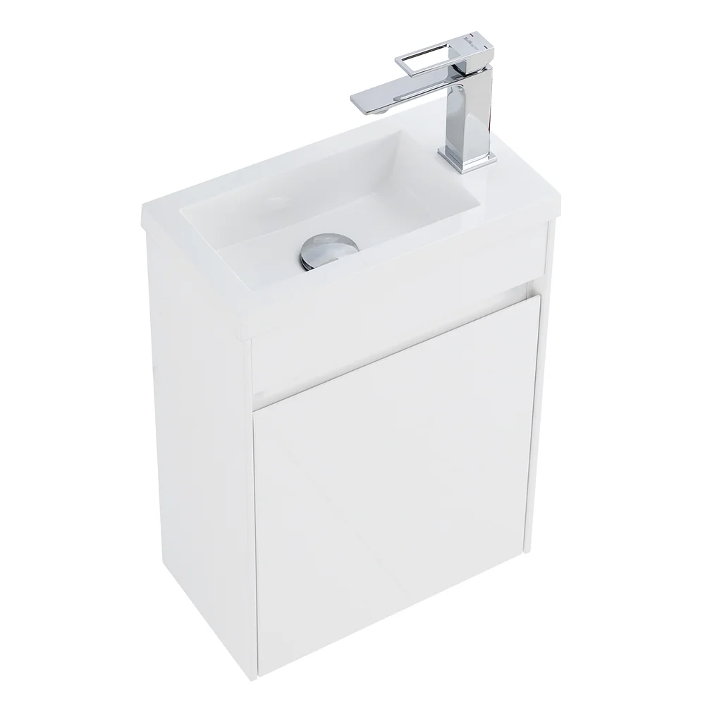 Приобрести belbagno тумба с раковиной pietra mini 40 см, подвесная с дверью 40-l bianco lucido, белая раковина