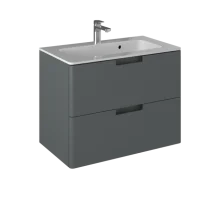 Briz Тумба подвесная с раковиной PRATO Grey 80 см, серая, матовая Т18-80