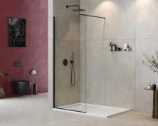 Cezares Душевая перегородка LIBERTA 85 см, черный LIBERTA-L-1-85-120-C-NERO