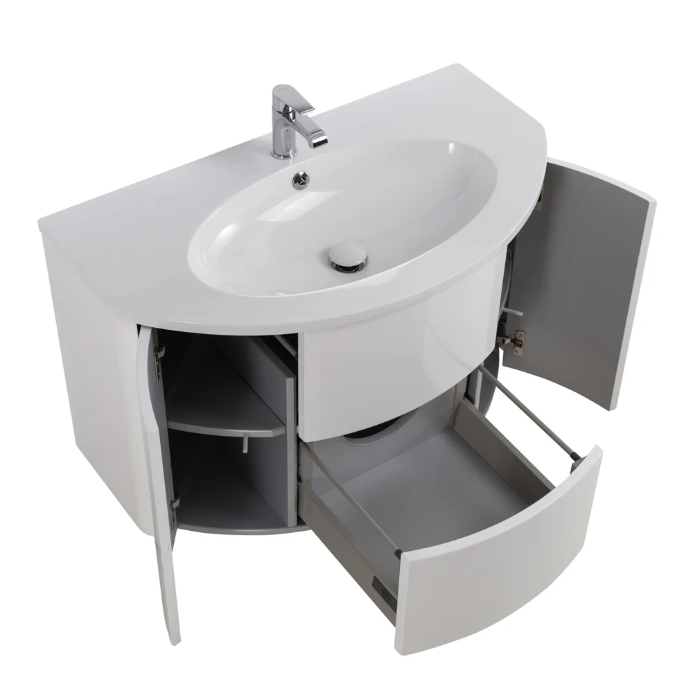 Приобрести cezares тумба подвесная с раковиной eden 91 см bianco lucido, белая 55146