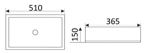 Приобрести раковина-чаша ceramalux 50 см 9129