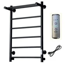 Тругор Электрический полотенцесушитель П6 500х800 мм, Пэк сп 1 ВГП с полкой, чёрный 00-00042776