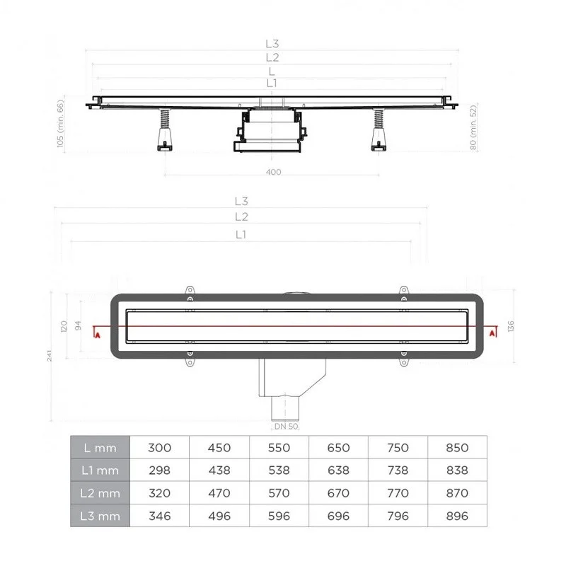 Приобрести pestan душевой трап confluo premium black glass line 550