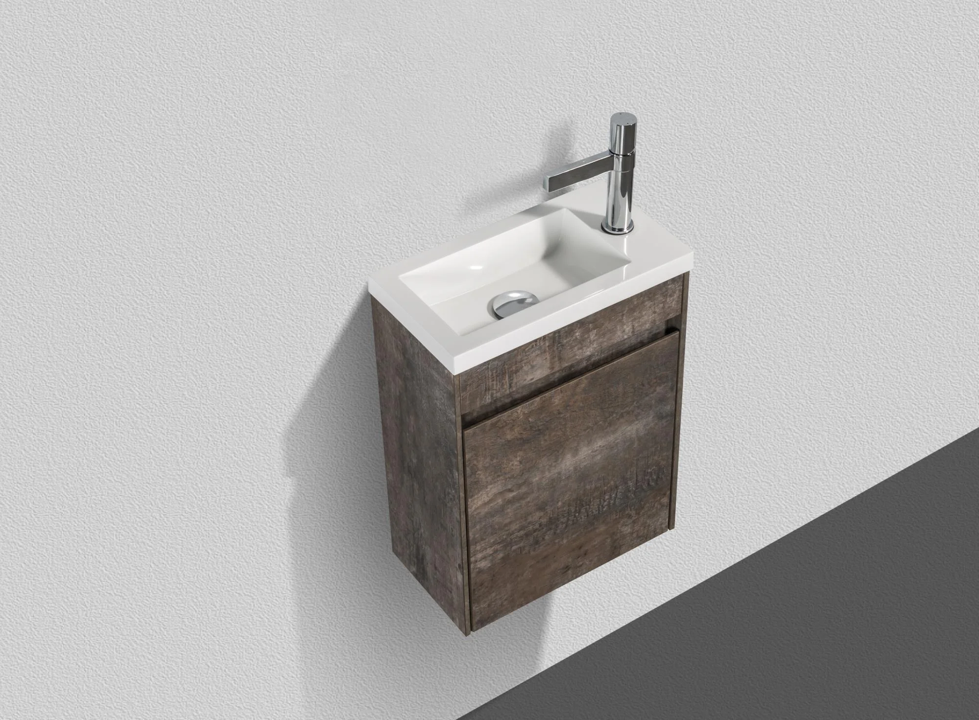 Приобрести belbagno тумба с раковиной pietra mini 46 см, подвесная с дверью 46-r stone, белая раковина