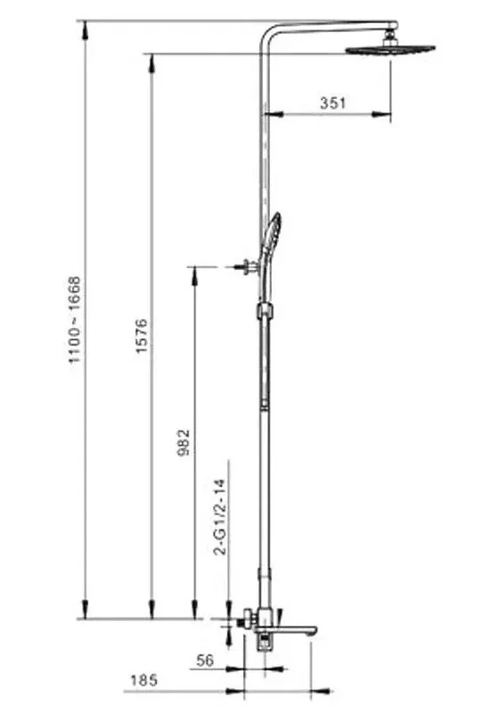 Приобрести gappo душевая система g2417-6 с изливом, черный 27733