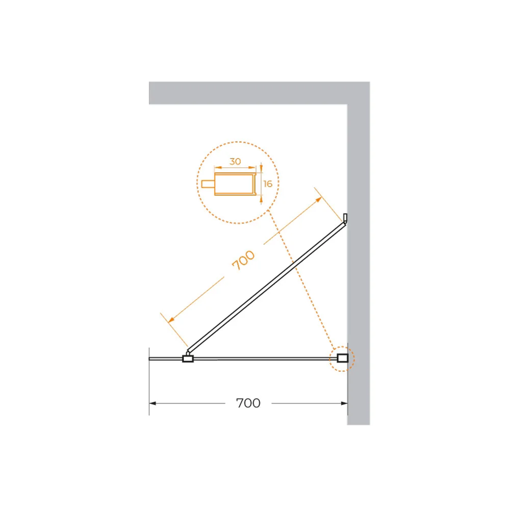 Приобрести cezares душевая перегородка liberta 80 см, черный liberta-l-1-tb-70-c-nero
