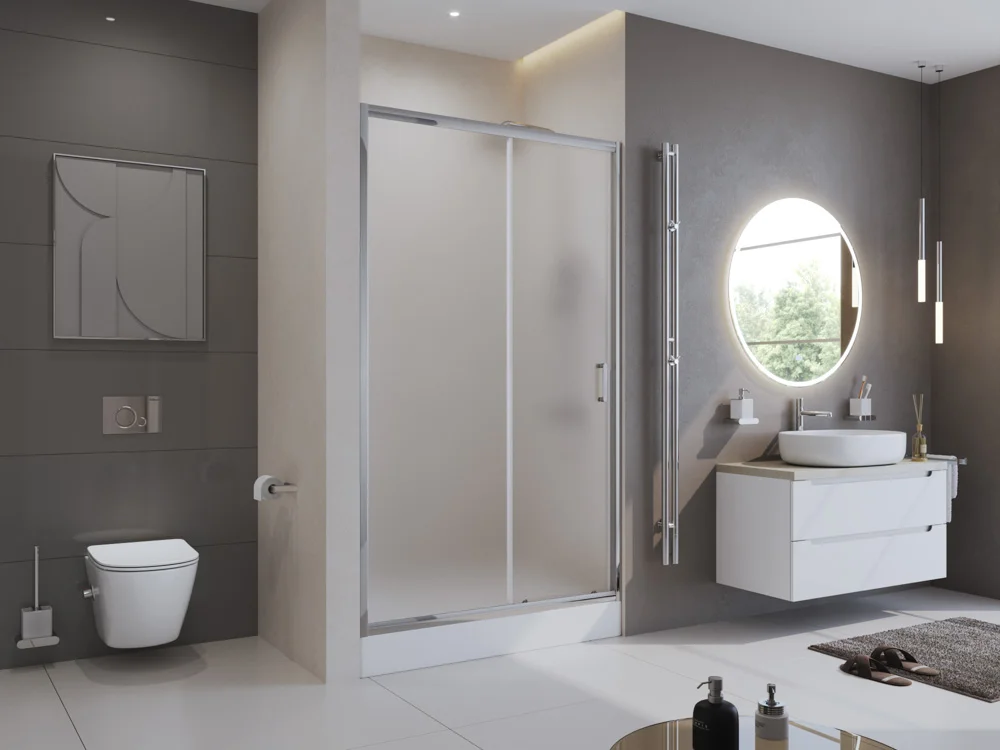 Приобрести belbagno душевая дверь 110 см uno-195-bf-1-110-p-cr