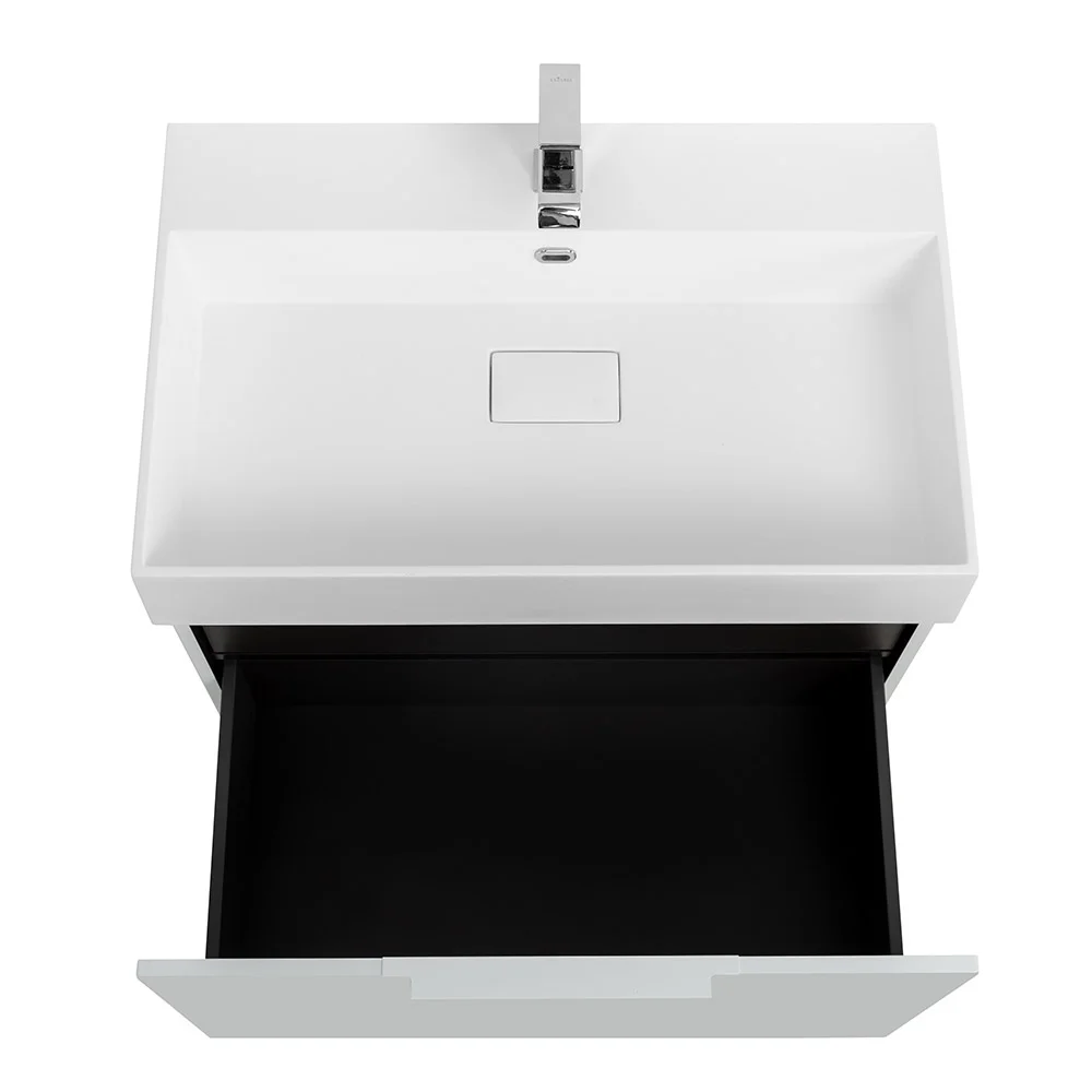 Приобрести cezares тумба подвесная с раковиной premium 70 см bianco opaco, белая 55396