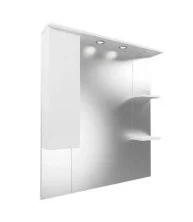 Mirsant Зеркало шкаф Next 80 см, левое, белое УТ000020720