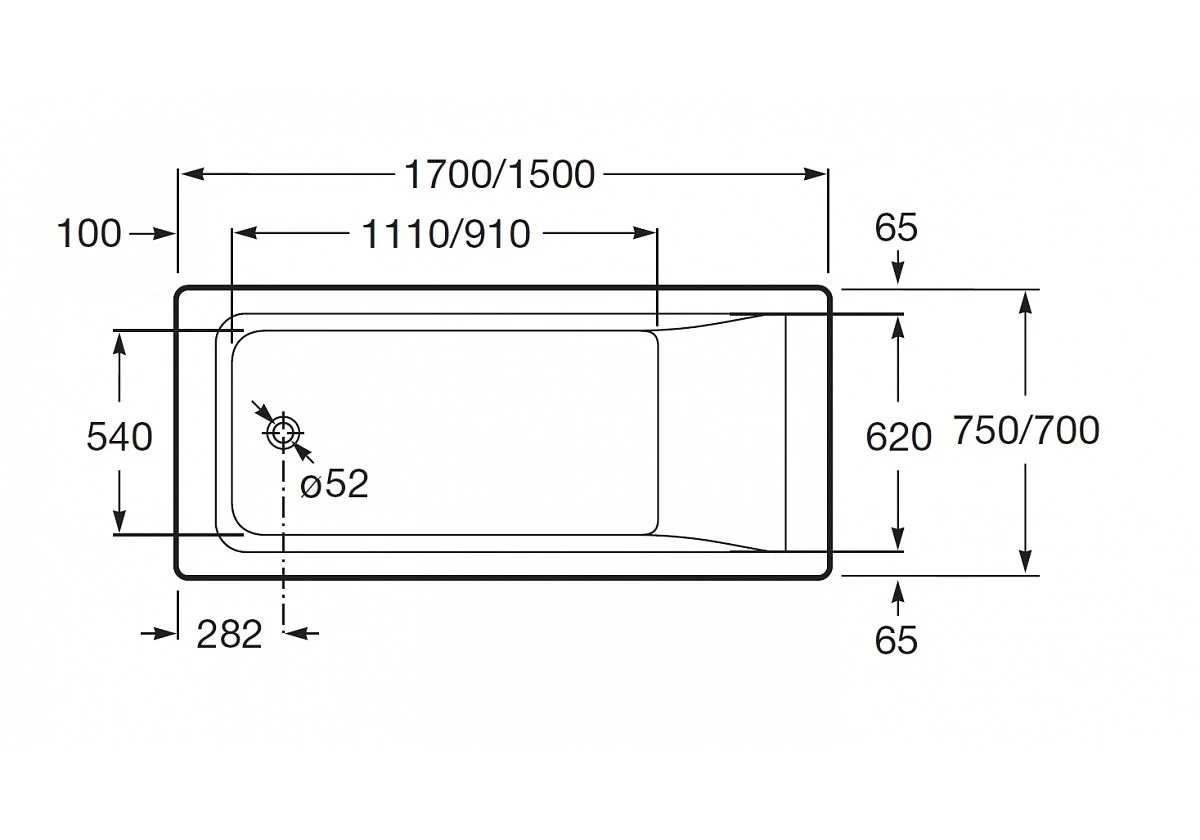 Приобрести ванна акриловая roca easy 150х70 см z.ru93.0.290.4